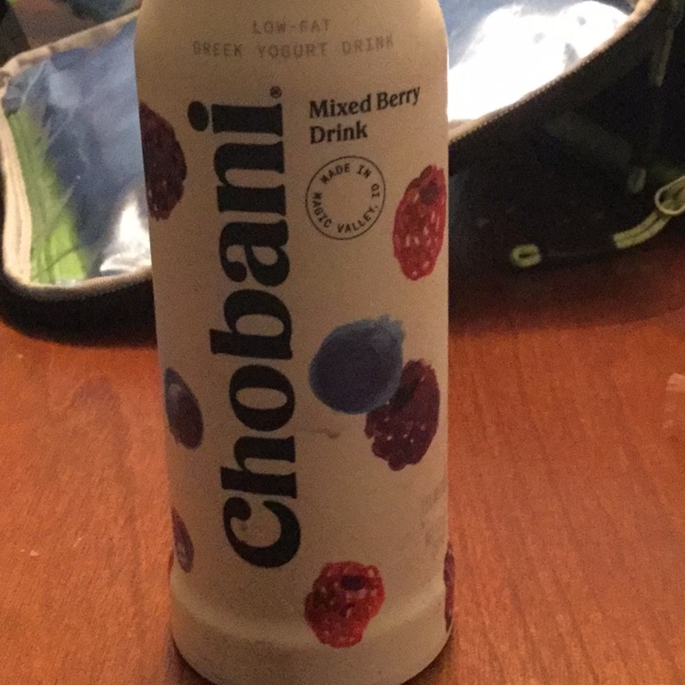 Half drinken yogurt drink